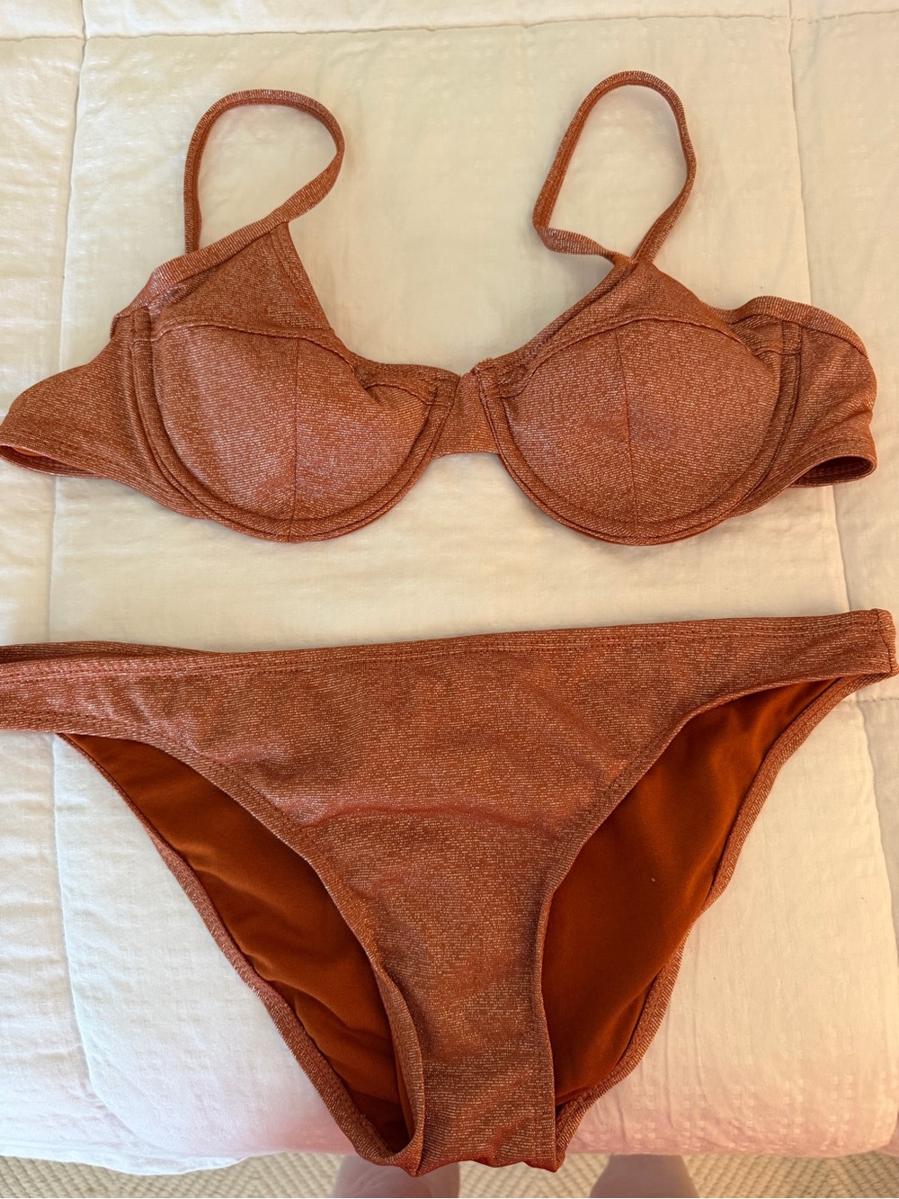 Xhilaration Shimmery Copper Bikini Set